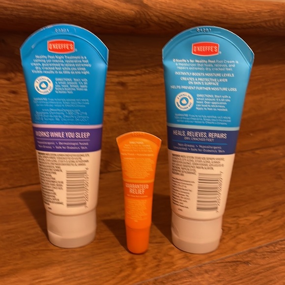 Ser of 3 Foot Cream, Lip Balm Relief for extremely Dry Cracked Skin O’Keeffe’s - Picture 2 of 6